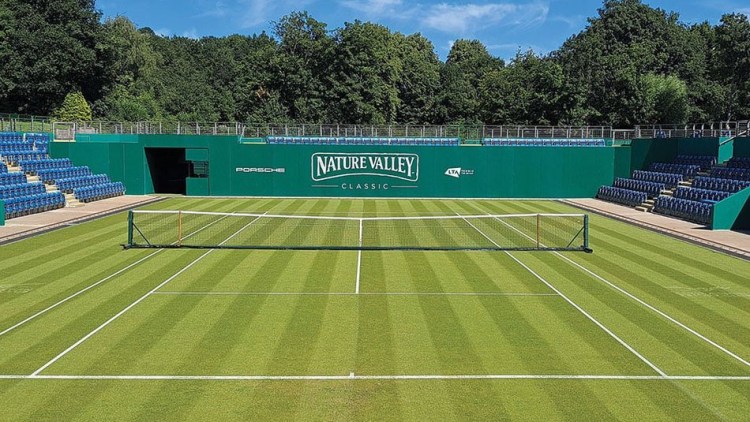 Centre Court set up for play during the playing season